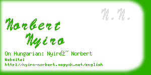 norbert nyiro business card